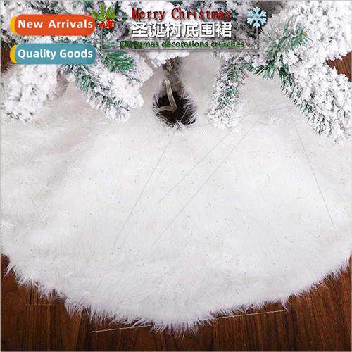 Christmas e base decoration e skirt shag carpet plush e bott