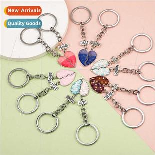 New letters best friends good friends keychain gradient colo