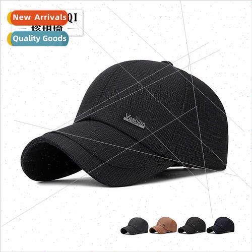 Spring summer men single cap clothing plaid fabric sun hat f