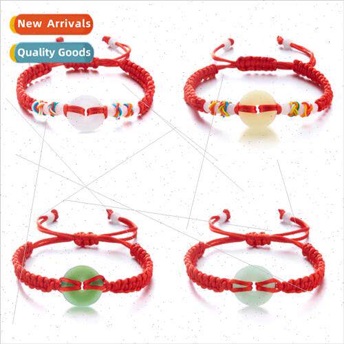 New imation peace button bracelet creative double line red r