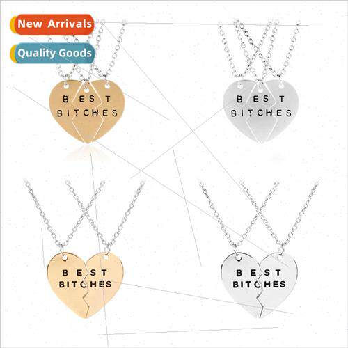 jewelry good friend metal necklace BFF love splicing girlfri
