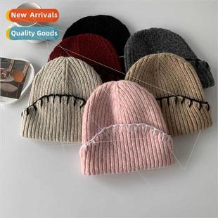 line wide cap hand autum cold stched knted personalized brim
