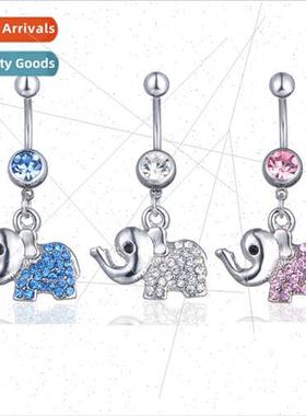 New Navel Jewelry Piercing Jewelry Europe Diamond Elephant B