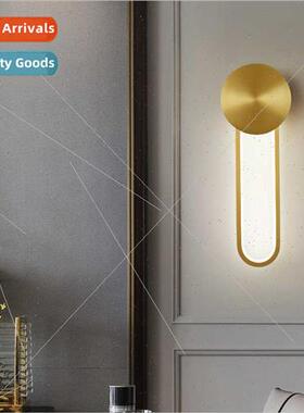 Full copper light LED wall lamp bedroom bedside lamp Scandin