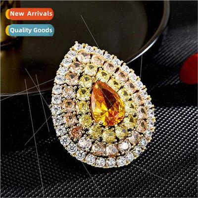 High-grade full zirconium elegant delicate teardrop-shaped c