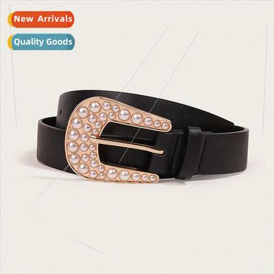 Dress belt summer accessories versatile lerary pearl belt wo
