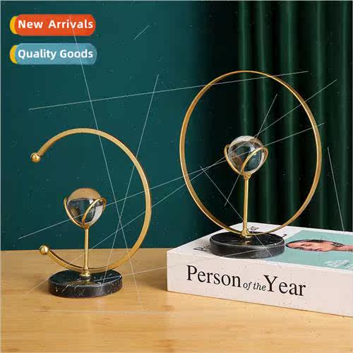 Creative iron crystal ball ornaments home sample soft furnis