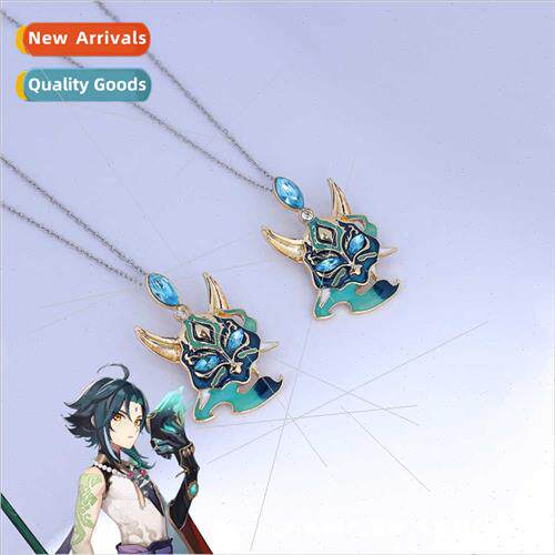al God game  elf necklace xiao mask secondary  anime pendant
