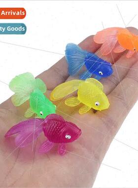 PVC plastic colorful goldfish model point eyes small goldfis