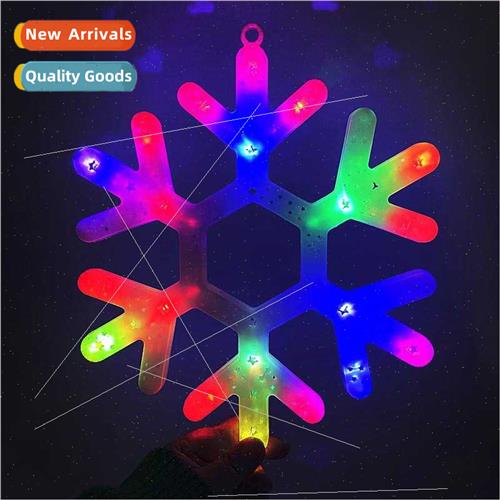 New plastic hollow starlight LED snowflake lights colorful r