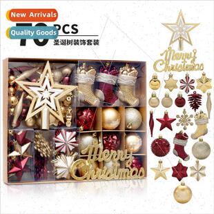 Christmas decorations Painted red gold Christmas ball set e