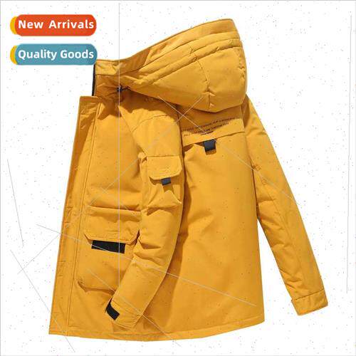 Medium-length down jacket men 2023 winter new silhouette nd