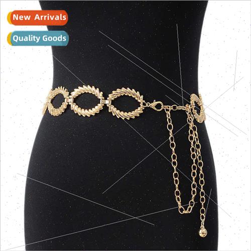 Europe women belt personalized casual decoration wave patter