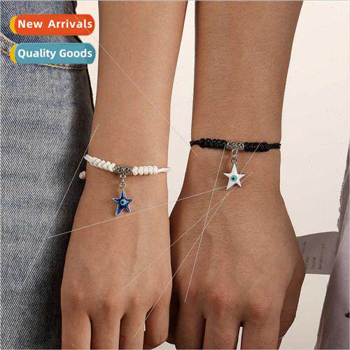 Creative Fashion Black Whe Couple Pentagram Eyes Handmade Br