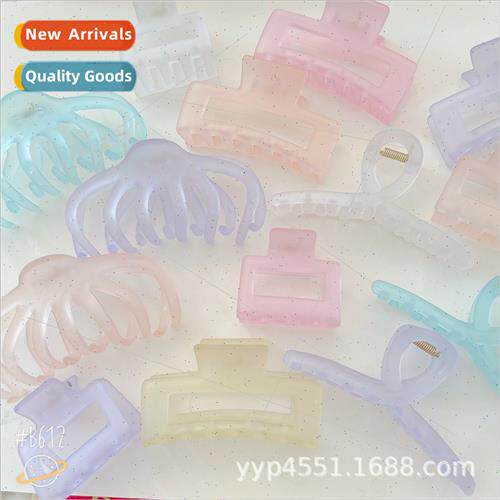 23 new scratch clip frosted jelly color hair clip back head