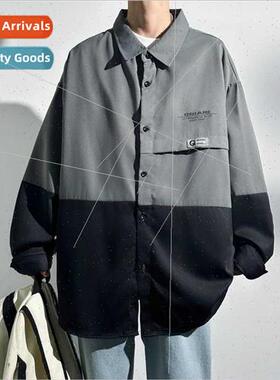 Spring Autumn new men long-sleeved shirt casual wild color c