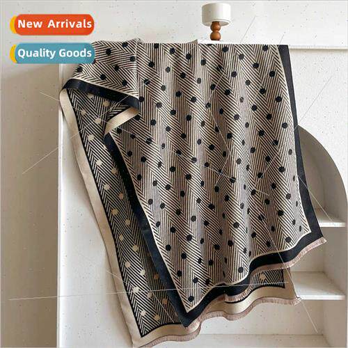 Faux cashmere scarf live fall winter warm scarf polka dot st