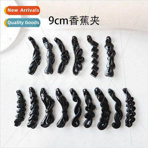 Korean 9cm medium banana clip simple cold wind twisted clip