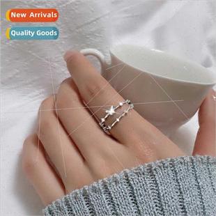 Double index girls open ring diamonds broken small finger