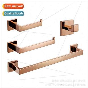 towel bar set 304 paper gold bathroom rose