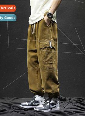 Spring men work pants son men loose large size drawstring le