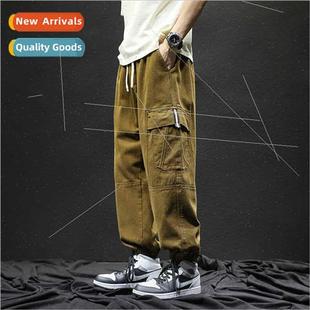 pants son drawstring men size work large Spring loose