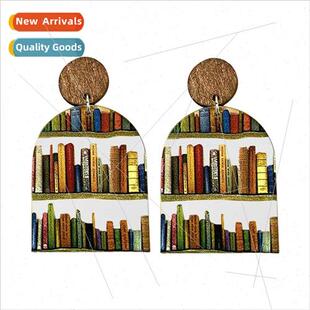 LP New New bookshelf earrings acrylic earrings bookshelf ear