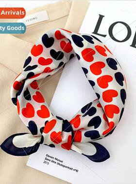 Fashion sweet love new silk small square scarf female spring