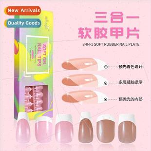 Fake Nail Semi Art Nails Boxed 144 pcs Wear French
