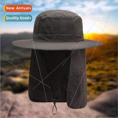 New outdoor sun hat solid color cape hat dome fishing hat wa