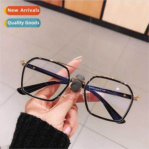 Retro eyeglasses frame myopia female anti-blue light anti-ra
