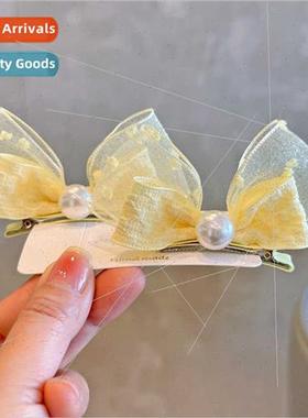 Store self-created Korean spring bubble yarn bow children pa