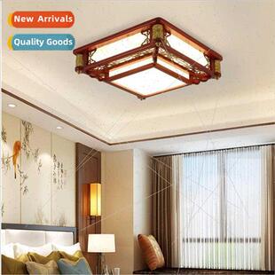 New wood art led Chinese ceiling lamp living room lamp hall