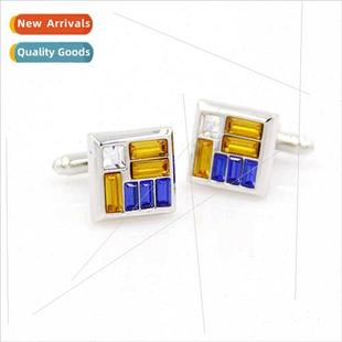 Men Business Wedding Dress French Shirt Cufflinks in lver Me