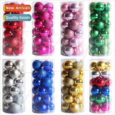 Bucket Colorful Christmas Balls Set 3/4/5/6/8cm Electroplate