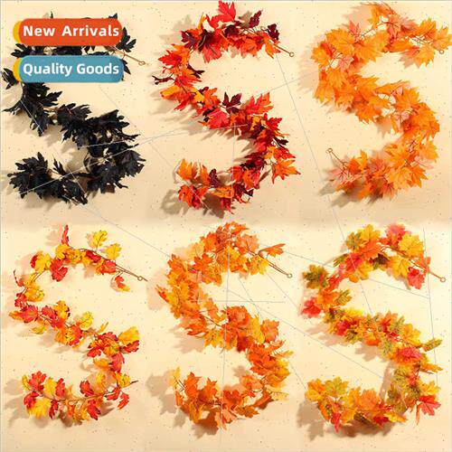 mulation maple leaf rattan decorative home wall hanging fall