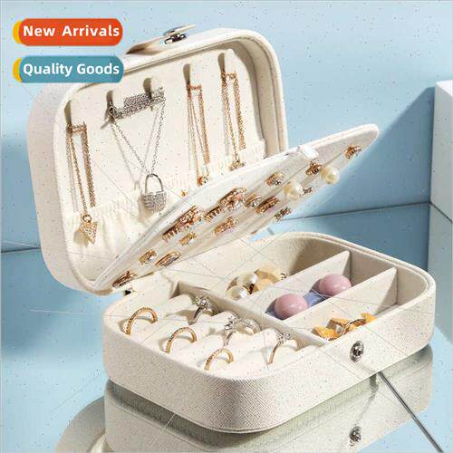 Jewellery storage box double necklace earrings ring pu jewel