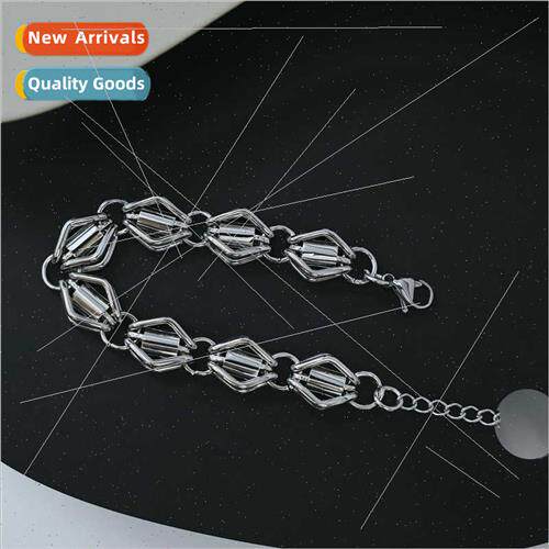 Temperament doubled handmade metal simple hip-hop punk dark