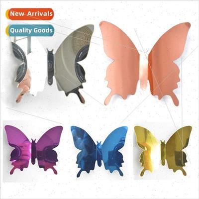 12 mirror butterfly three-dimensional wall stickers backgrou