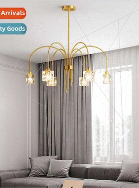 -modern design retro light luxury chandelier pure copper cry