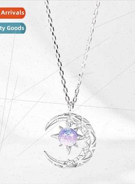 Octomom Necklace Women che Sense Star Moon Collarbone Chain