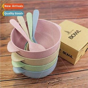 Household tableware straw children bowls spoons biodegradabl