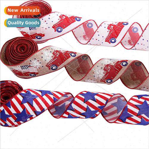 New 10M American Independence Day Ribbon Decoration  Box Pac