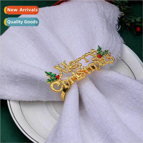 Christmas table decorations paper towel ring alphabet sign p