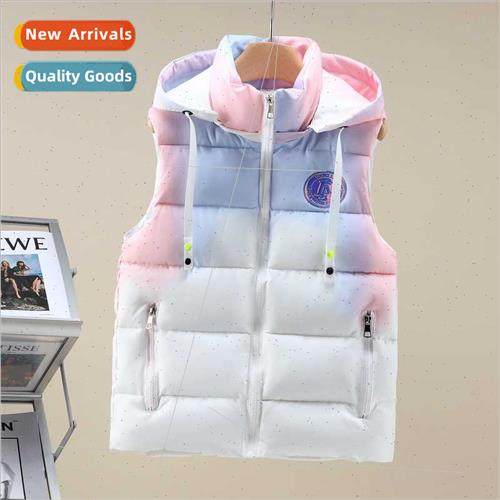 Gradient color autumn winter cotton men women vest printing