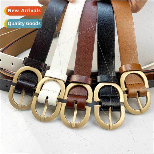 fashion PU belt female ins wind simple hundred jeans belt de