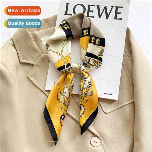 2021 Spring Autumn new silk scarf women hair bdecoration mul