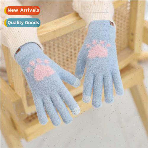 New winter warm gloves cat claw full finger touch screen plu