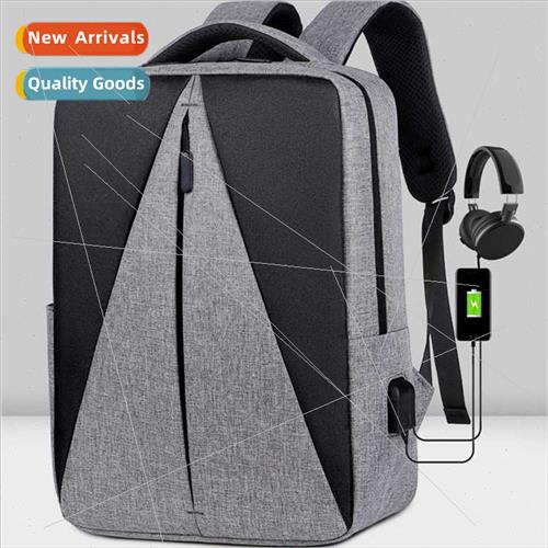 Multifunctional computer backpack USB charging port men casu