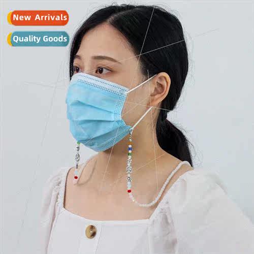 Mask lanyard fashion glass beads retro mix match anti-lost l